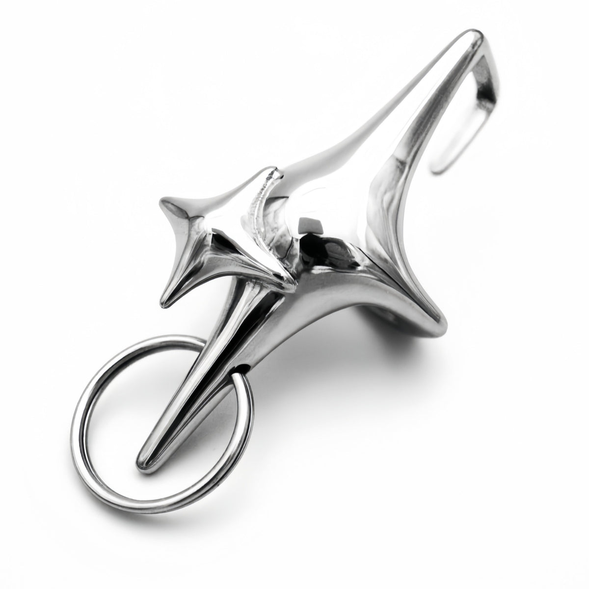 Star Lighter Keychain – Cool Silver 4-Point Star Design