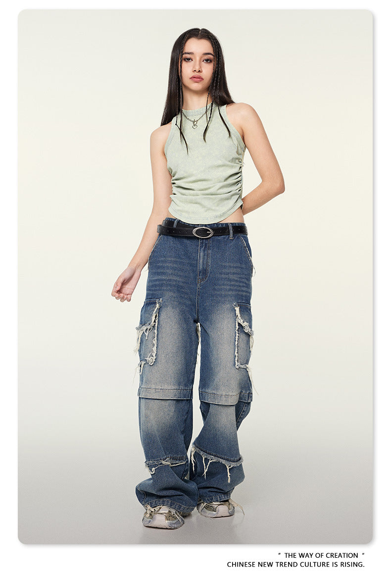 Yaviora American Distressed Hot Girl Style Vest for Women