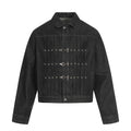 YAVIORA Pleated Denim Jacket