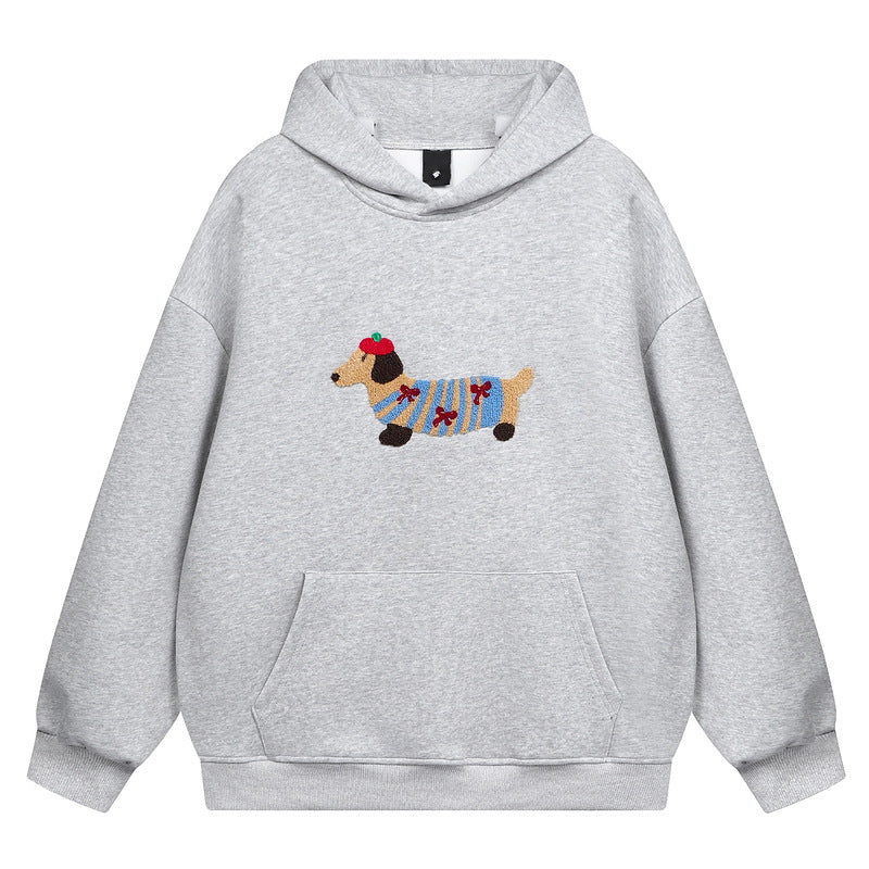YAVIORA Dackel bestickter Kapuzenpullover