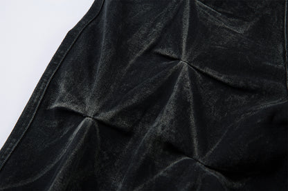 YAVIORA Weite Faltenjeans