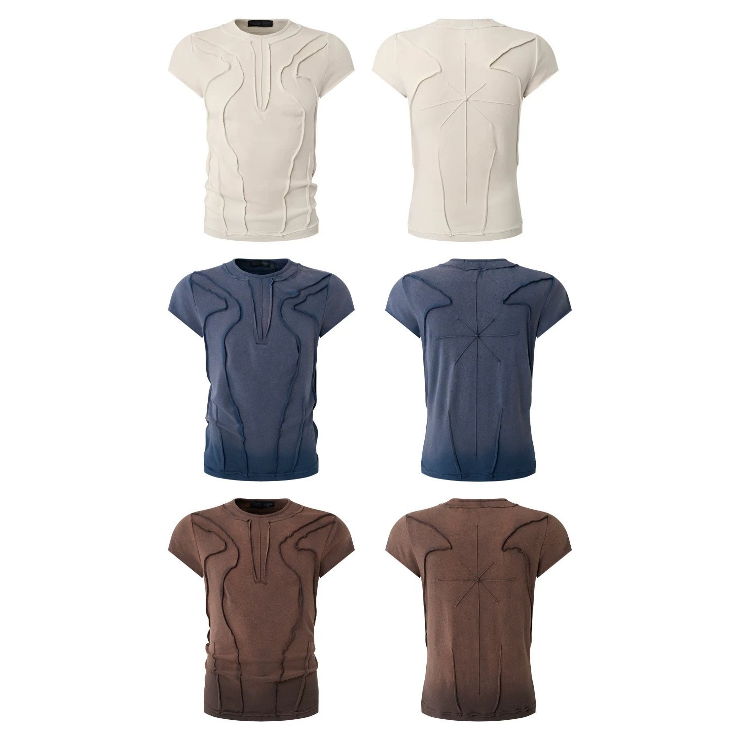 YAVIORA "Rebel" Raw-Edge Slim-Fit T-Shirt
