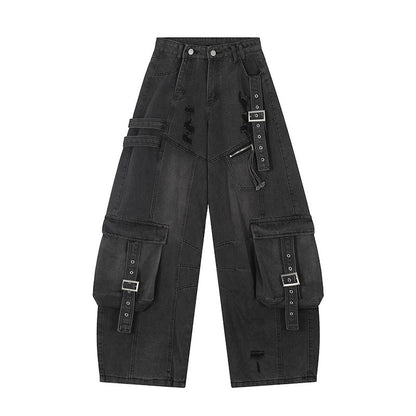 YAVIORA Distressed Utility Jeans