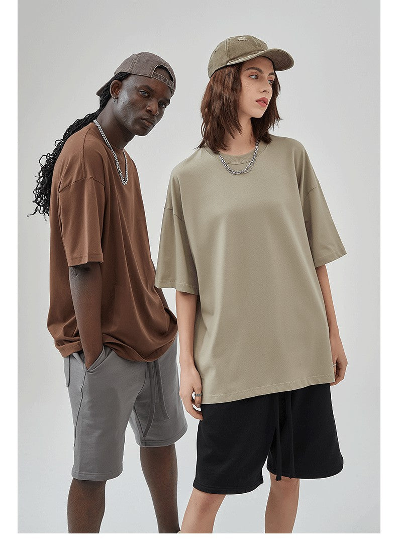 Yaviora 230G Double Yarn Pure Cotton Short-Sleeve T-Shirt