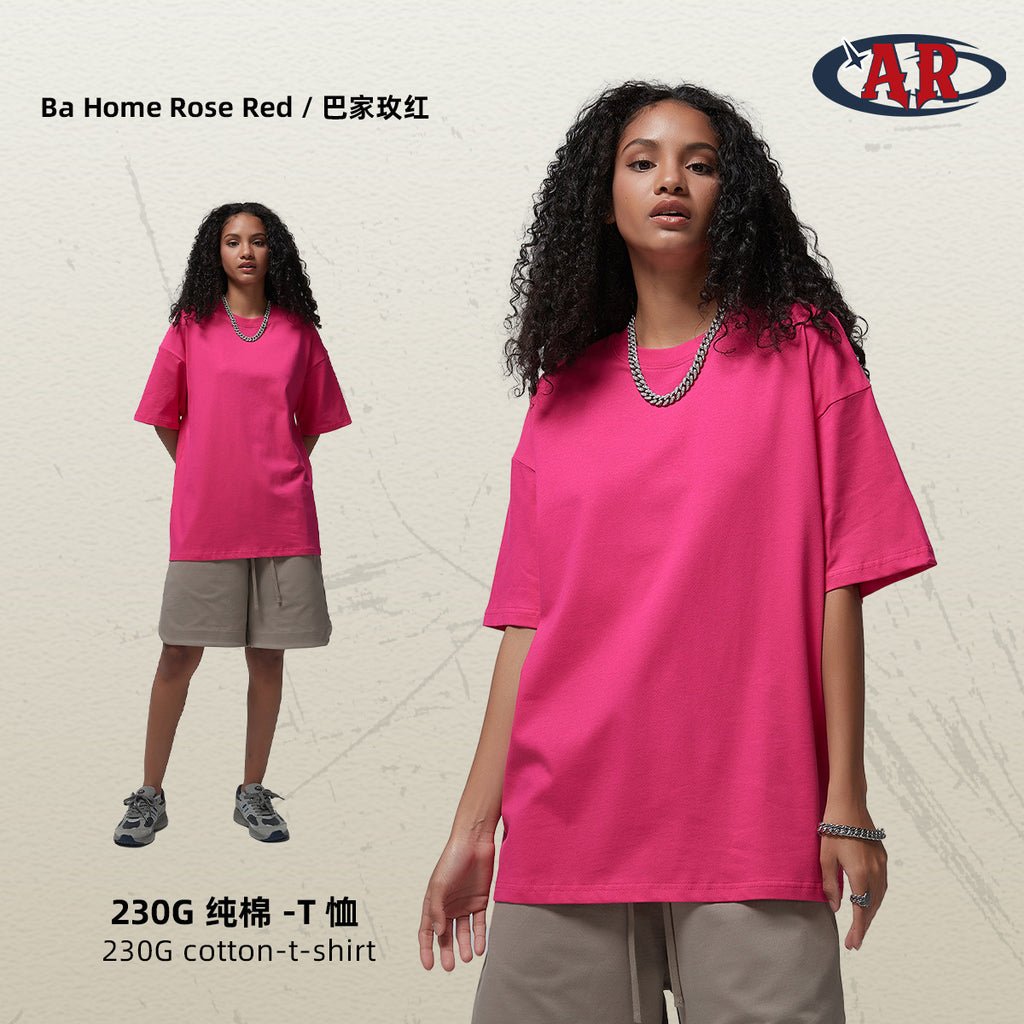 Yaviora 230G Double Yarn Pure Cotton Short-Sleeve T-Shirt