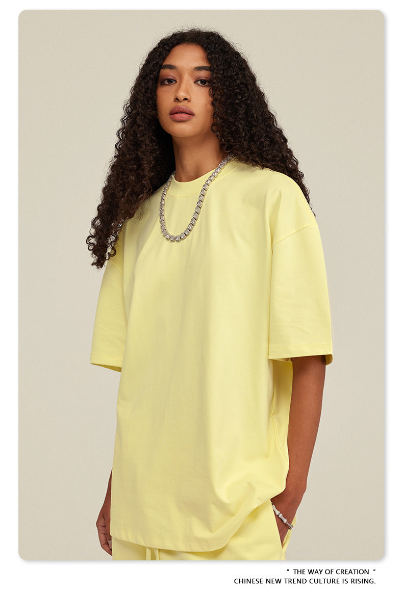 Yaviora Summer American Style Solid Color Loose T-Shirt