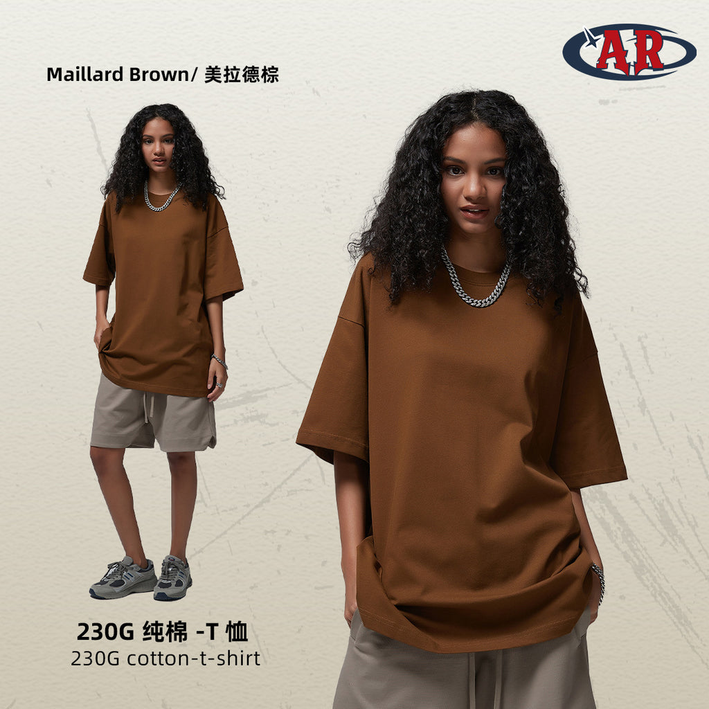 Yaviora 230G Double Yarn Pure Cotton Short-Sleeve T-Shirt
