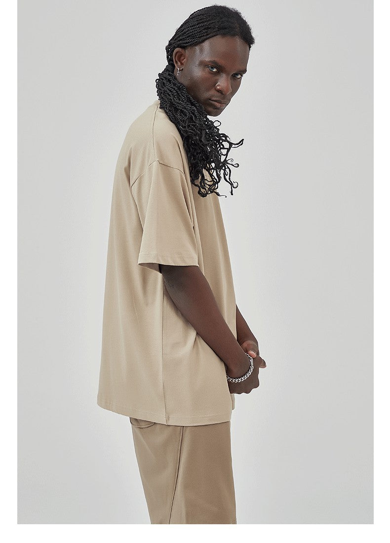 Yaviora 230G Double Yarn Pure Cotton Short-Sleeve T-Shirt