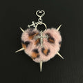 Y2K Spiked Plush Heart Keychain