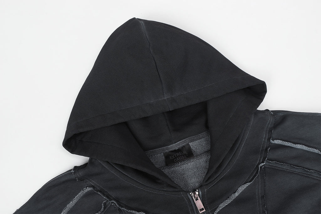 YAVIORA Deconstructed Batik Hoodie