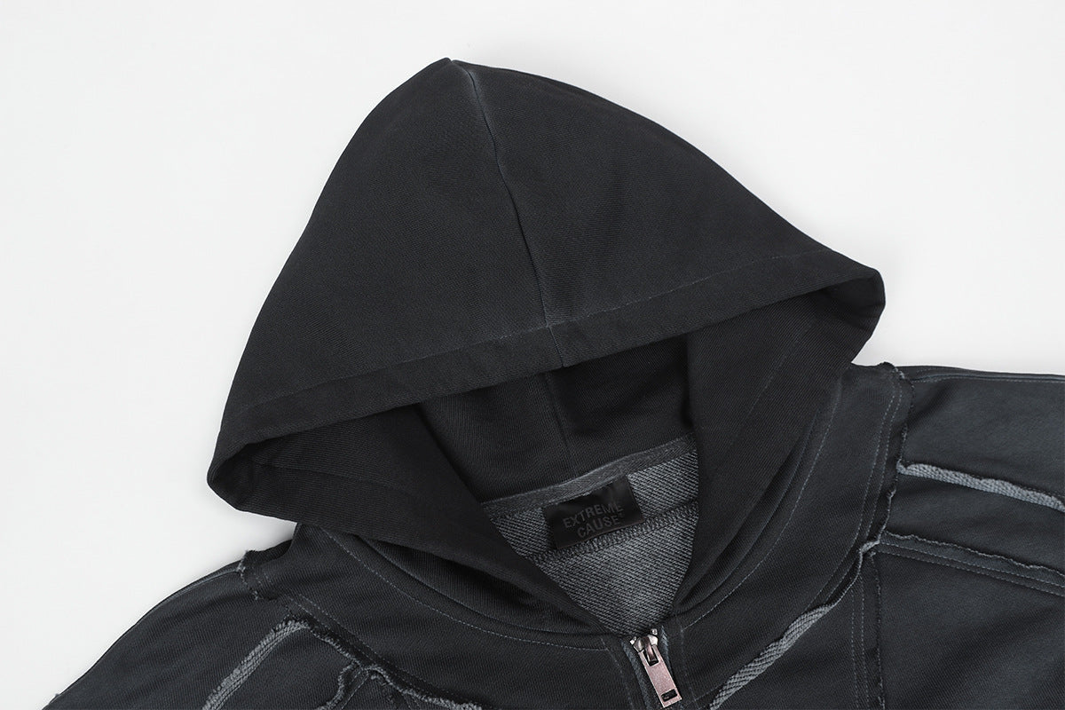 YAVIORA Deconstructed Batik Hoodie