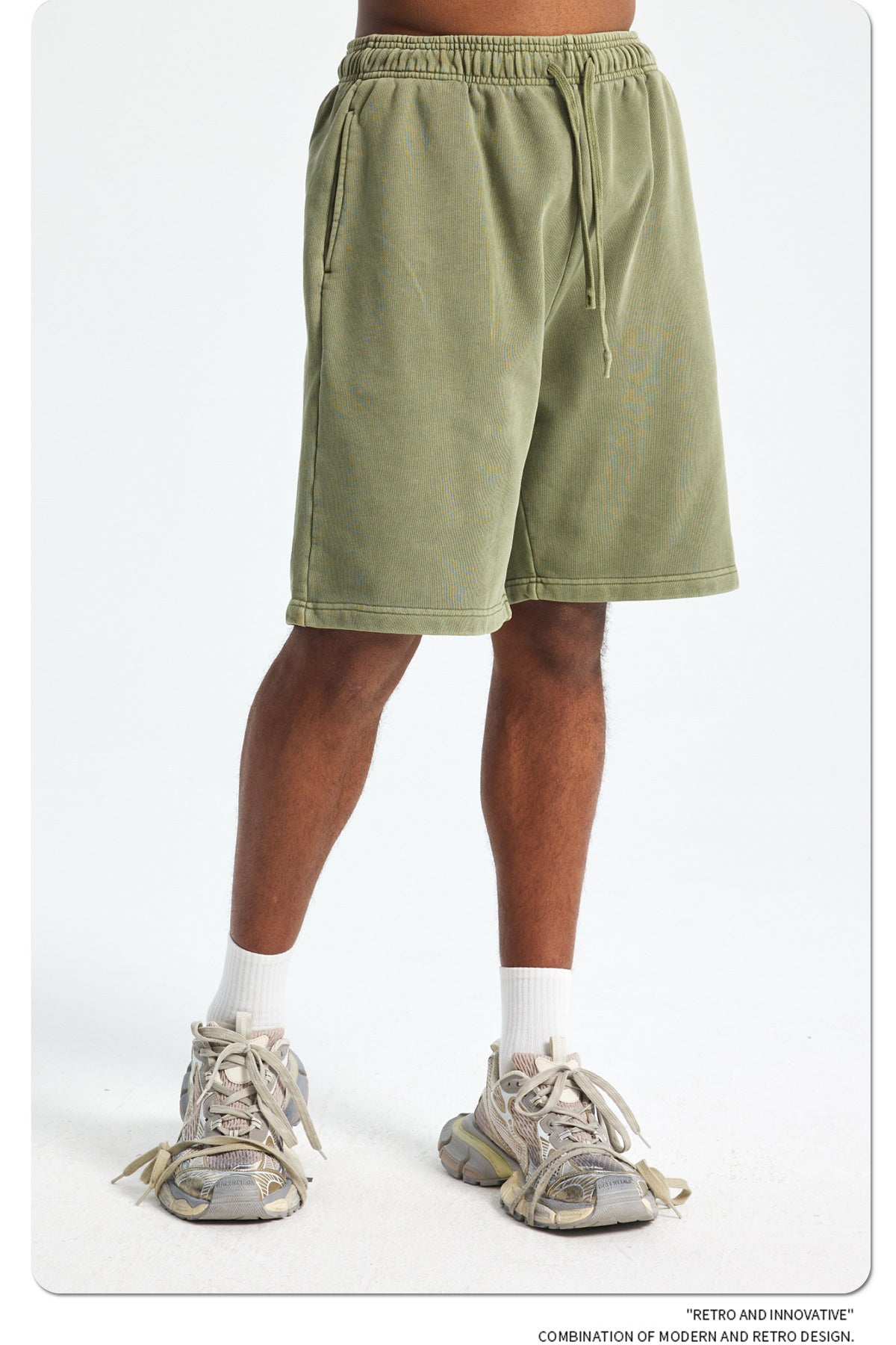 Yaviora Retro Terry Cotton Sports Shorts for Men