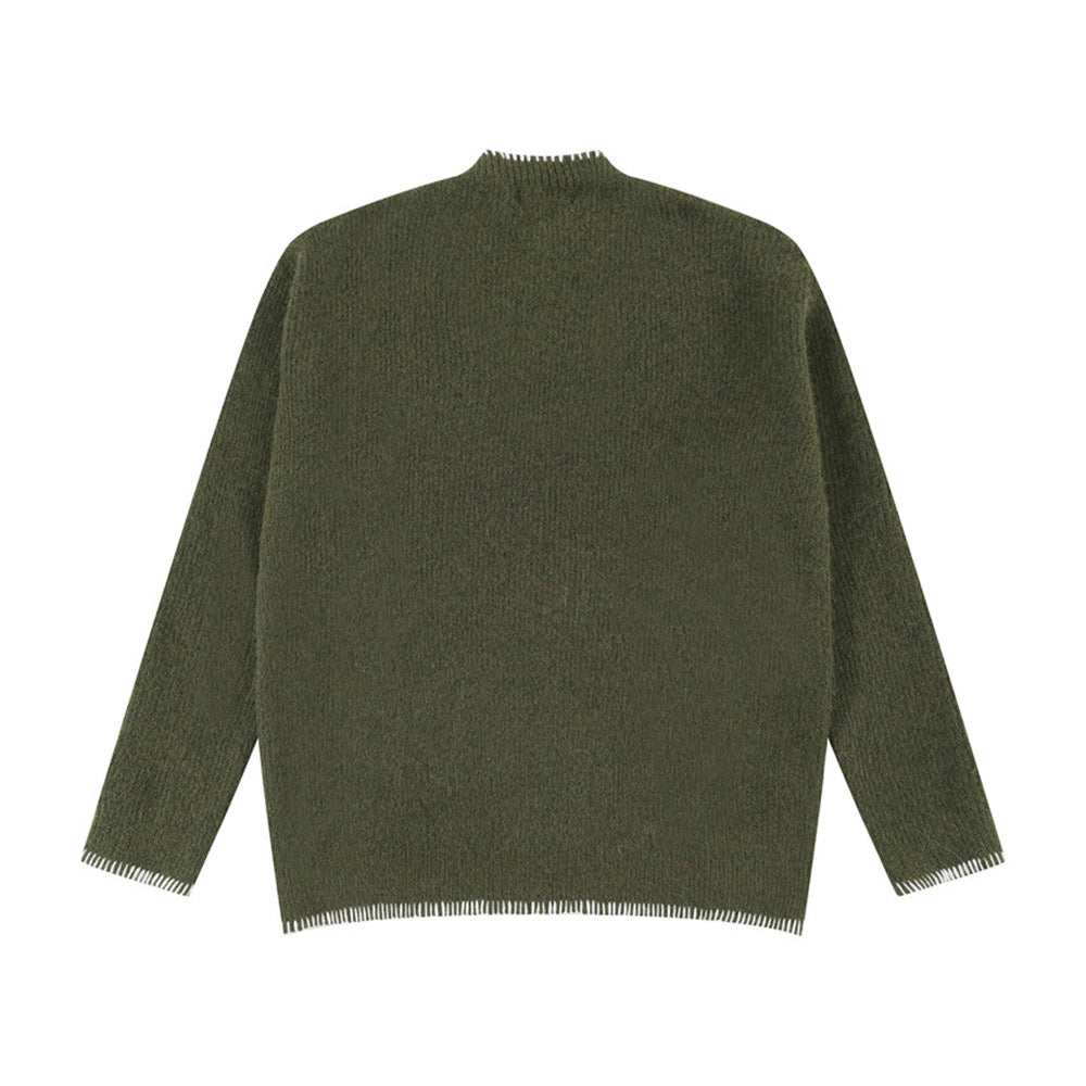 YAVIORA Contrast Stitch Sweater