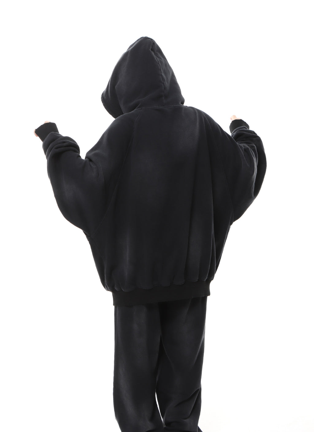 YAVIORA Wasteland Style Washed Embroidered Hoodie