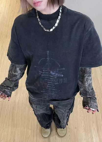 YAVIORA Distressed Layered Longsleeve