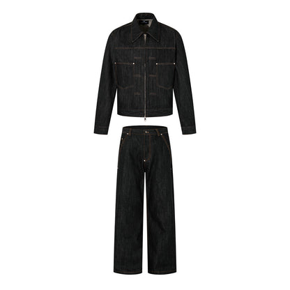 YAVIORA Jeans-Arbeitskleidungs-Set
