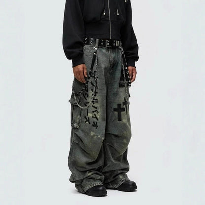 YAVIORA High-Waist Workwear Jeans