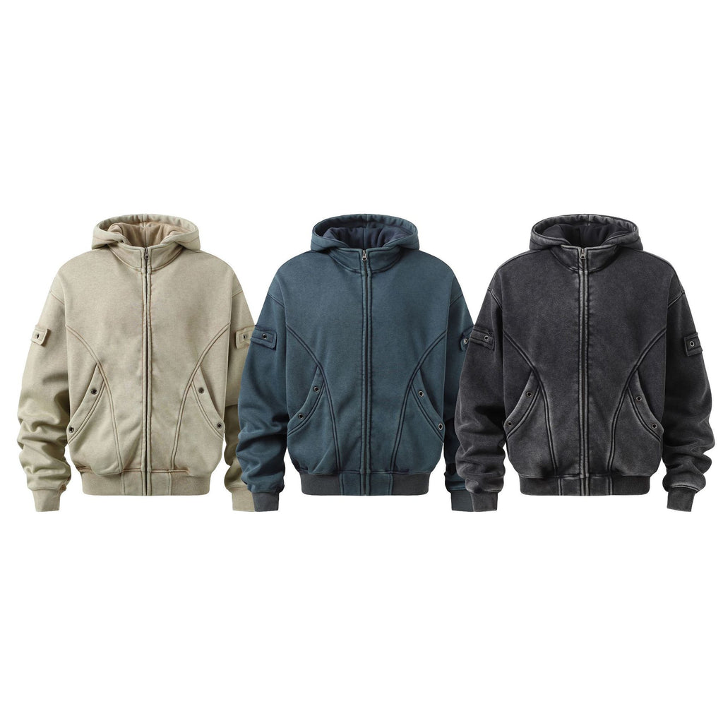 YAVIORA Wasteland Washed Zip-Up Sweatshirt