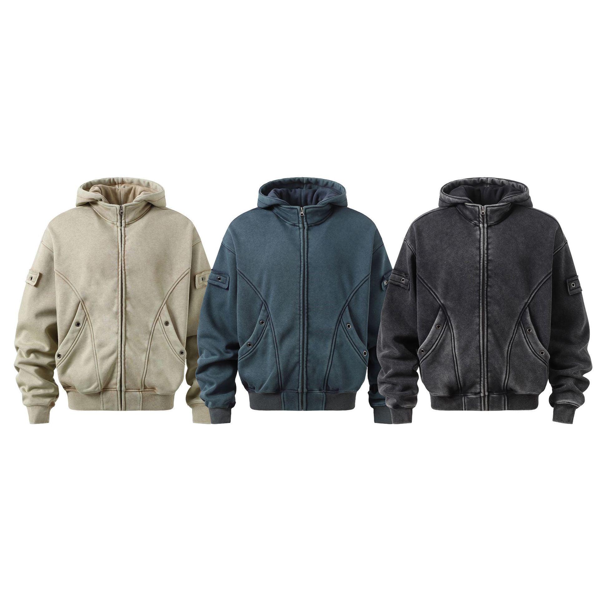 YAVIORA Wasteland Washed Zip-Up Sweatshirt