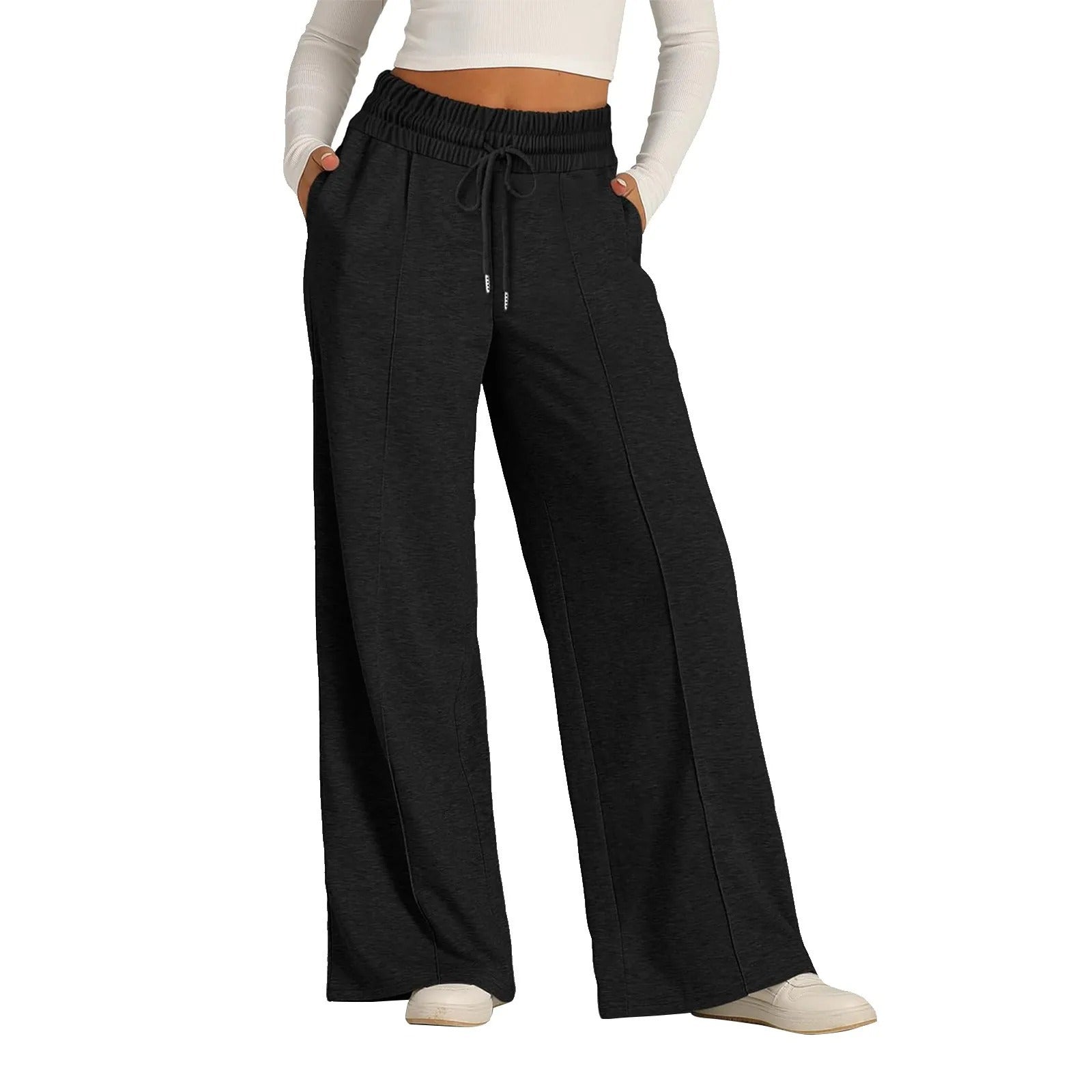 Y2K wide-leg loose-fit casual sweatpants.