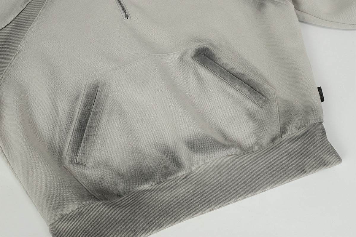 YAVIORA Wasteland Style Washed and Dirty Hooded Sweatshirt