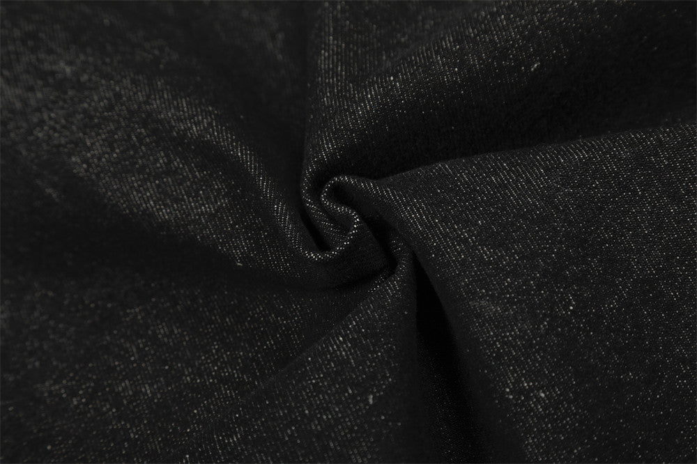 YAVIORA Pleated Denim Jacket
