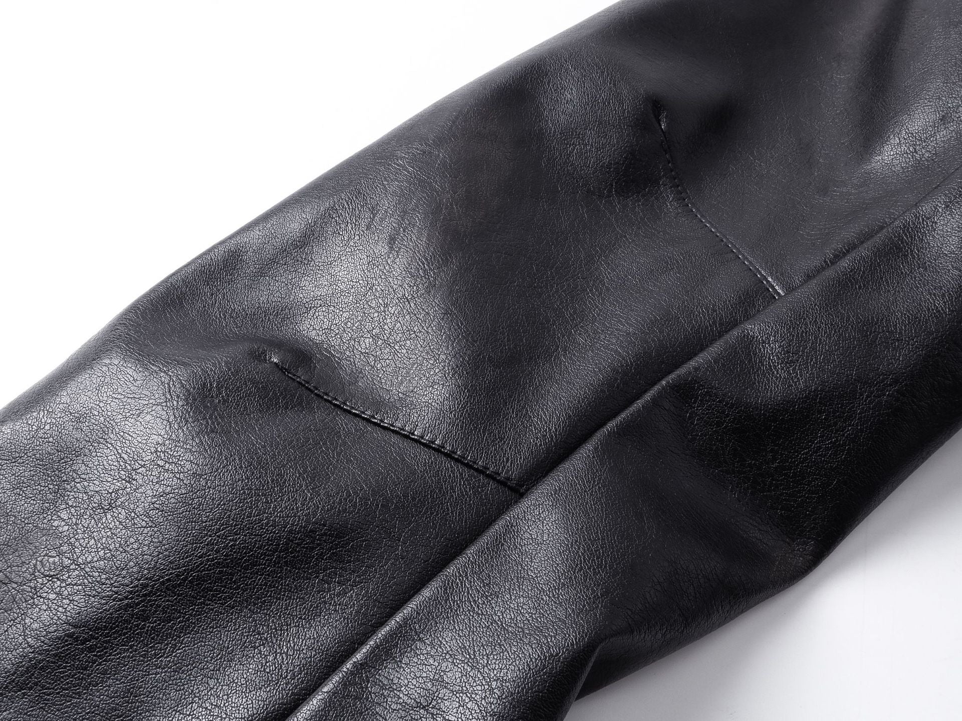 YAVIORA Riveted PU Leather Motorcycle Jacket