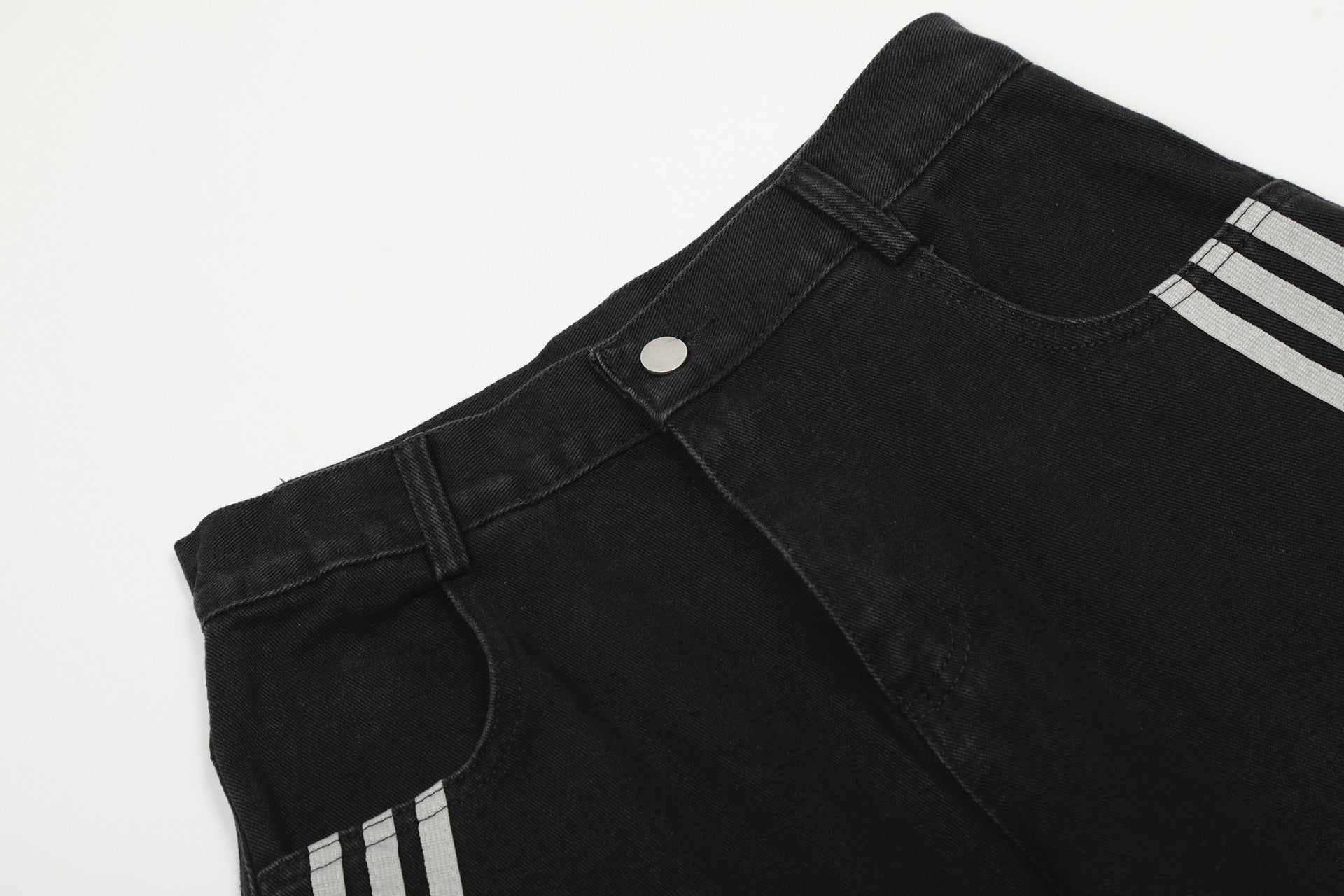YAVIORA Deconstructed 3-Stripes Curved Wide Leg Pants