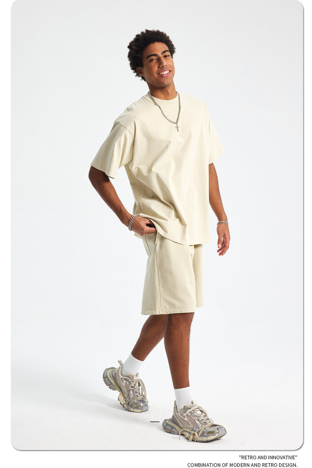 Yaviora Retro Terry Cotton Sports Shorts for Men