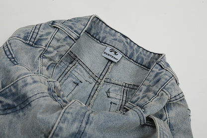 YAVIORA Distressed Utility Jeans