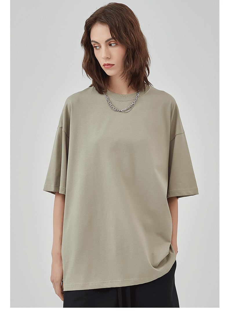 Yaviora 230G Double Yarn Pure Cotton Short-Sleeve T-Shirt