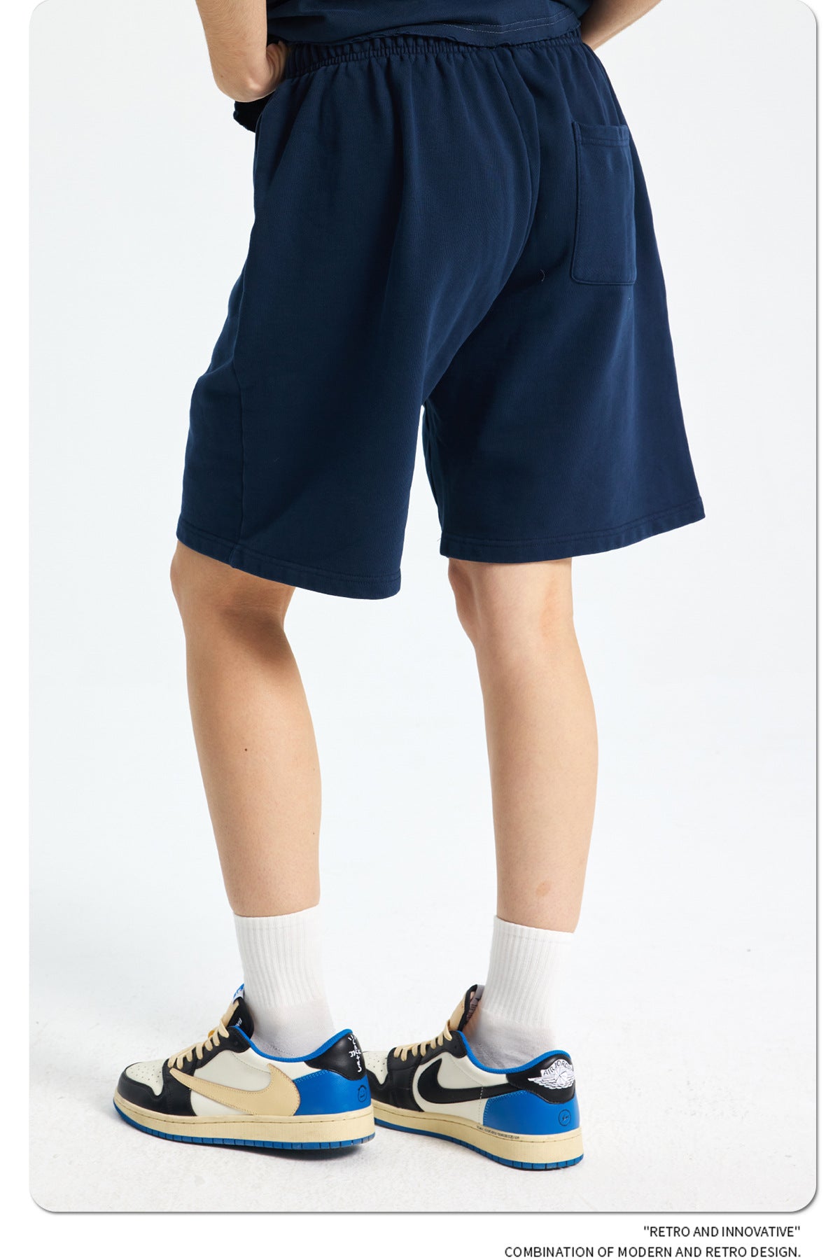 Yaviora Retro Terry Cotton Sports Shorts for Men