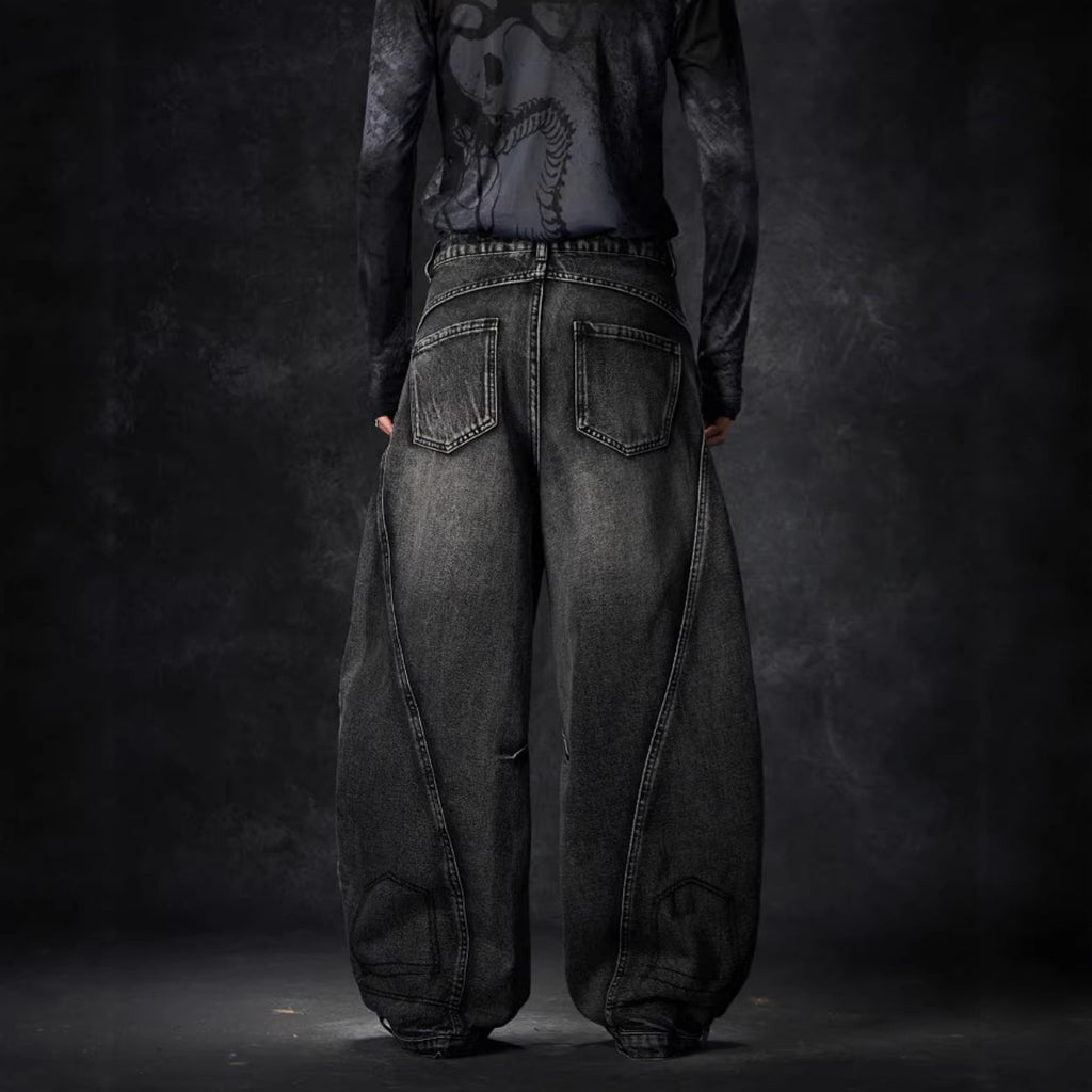 YAVIORA Distressed Wasteland Chain Detail Pants