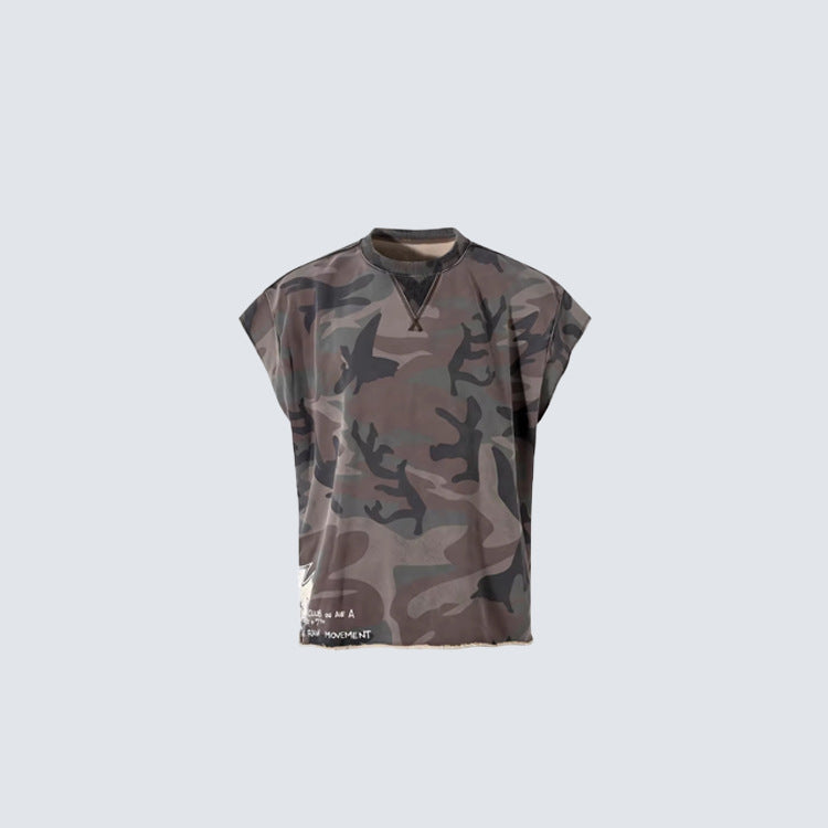YAVIORA Camouflage Small V-Neck Tank Top