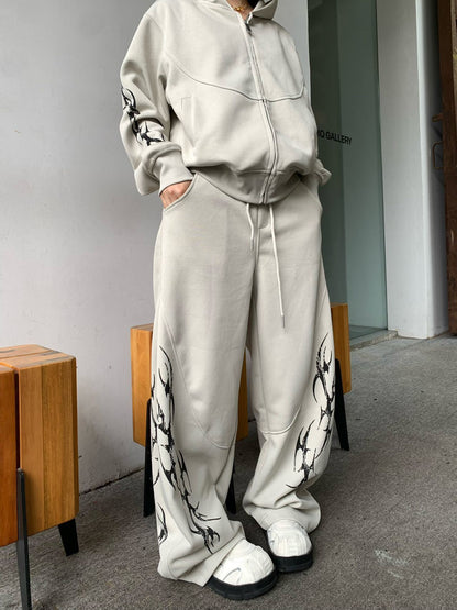 Sweat à capuche zippé Hip-Hop YAVIORA