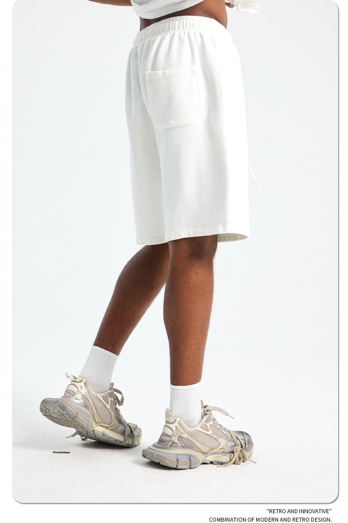 Yaviora Retro Terry Cotton Sports Shorts for Men