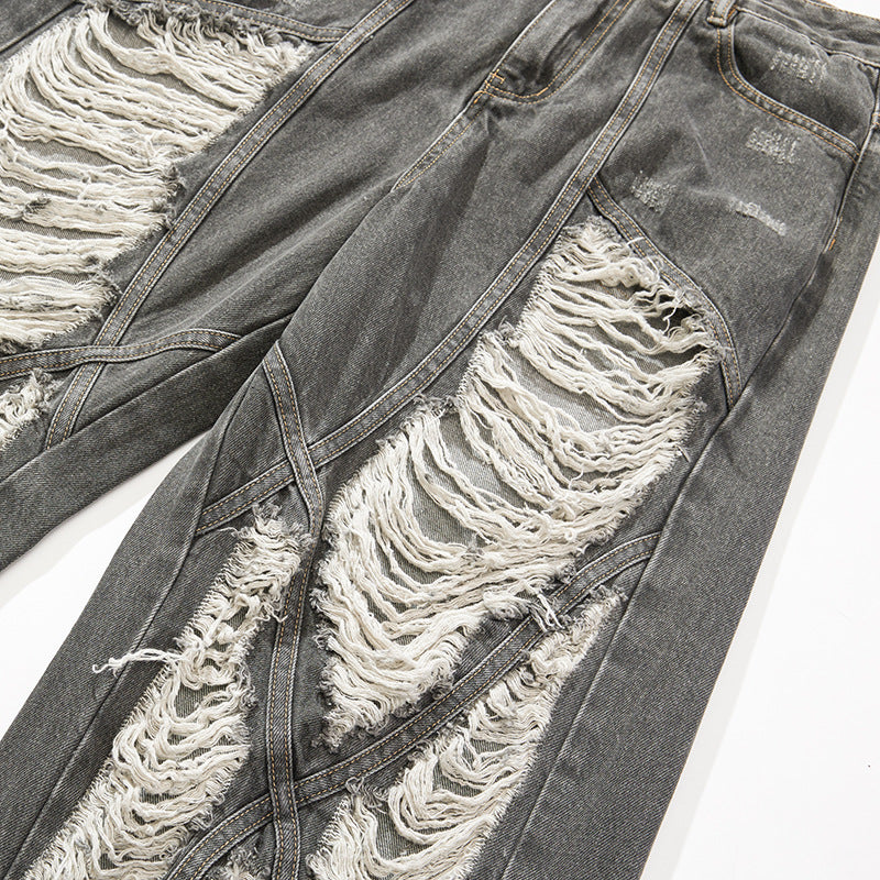 YAVIORA Distressed Wide Jeans