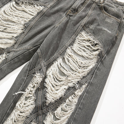 YAVIORA Distressed Wide Jeans