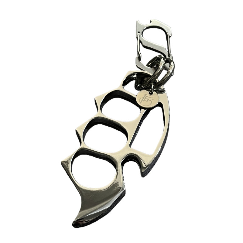 Stainless Steel Knuckle Duster Key Chain Pendant Accessory