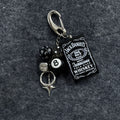 Black Punk Keychain Set Jack Daniels 8 Ball Dice Charm
