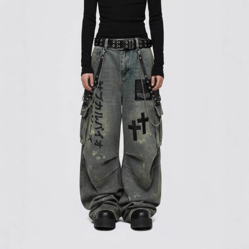 YAVIORA High-Waist Workwear Jeans