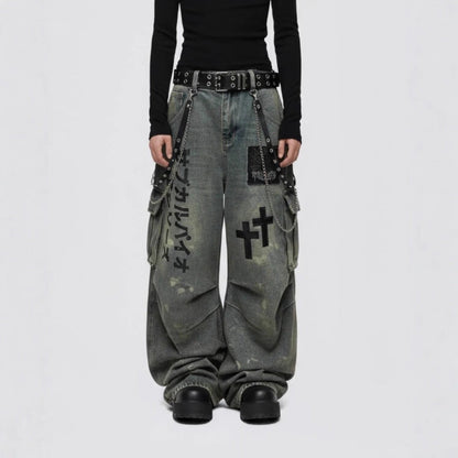 YAVIORA High-Waist Workwear Jeans