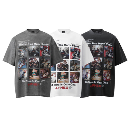 T-shirt YAVIORA imprimé vintage