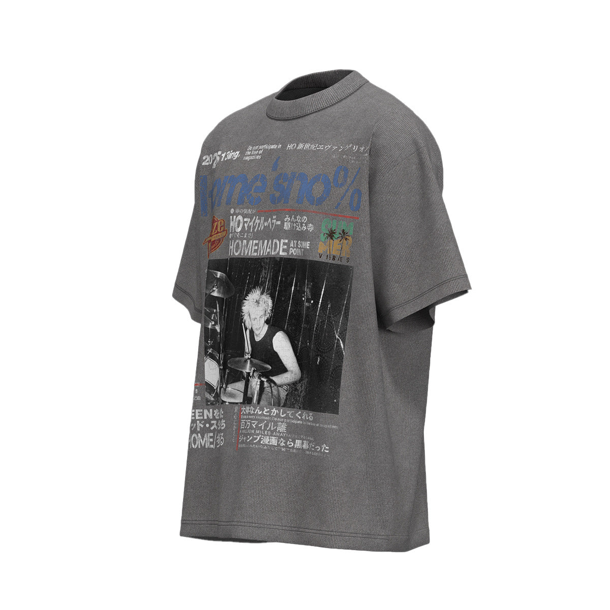 YAVIORA Hip-Hop & Rock Graphic T-Shirt
