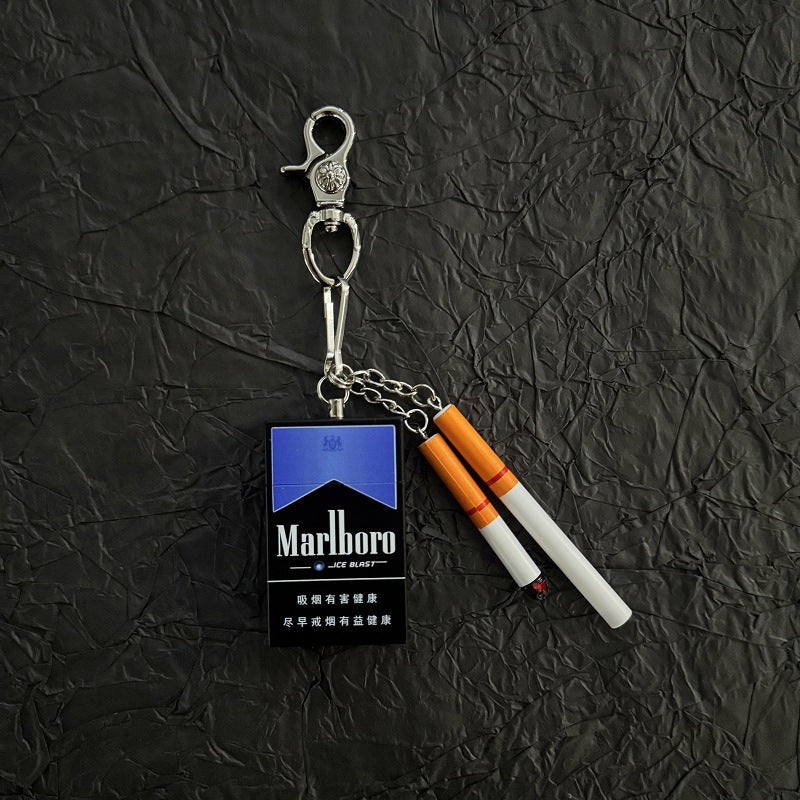 Vintage Cigarette Pack Portable Pocket Ashtray Keychain