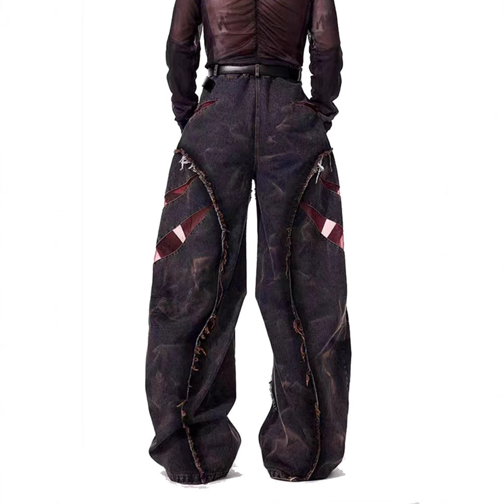 YAVIORA Snowflake Patchwork-Jeans