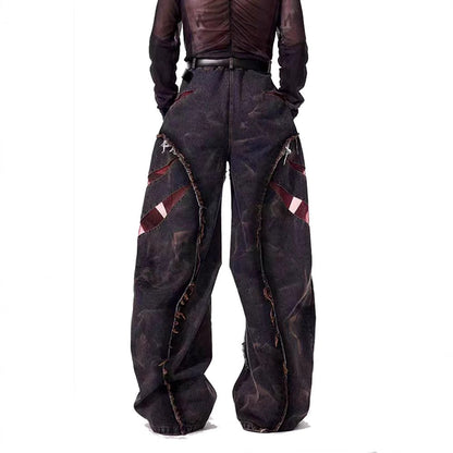 YAVIORA Snowflake Patchwork-Jeans
