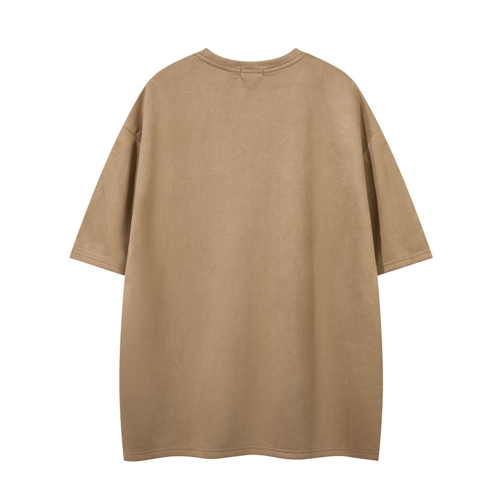 YAVIORA Besticktes Wildleder-T-Shirt