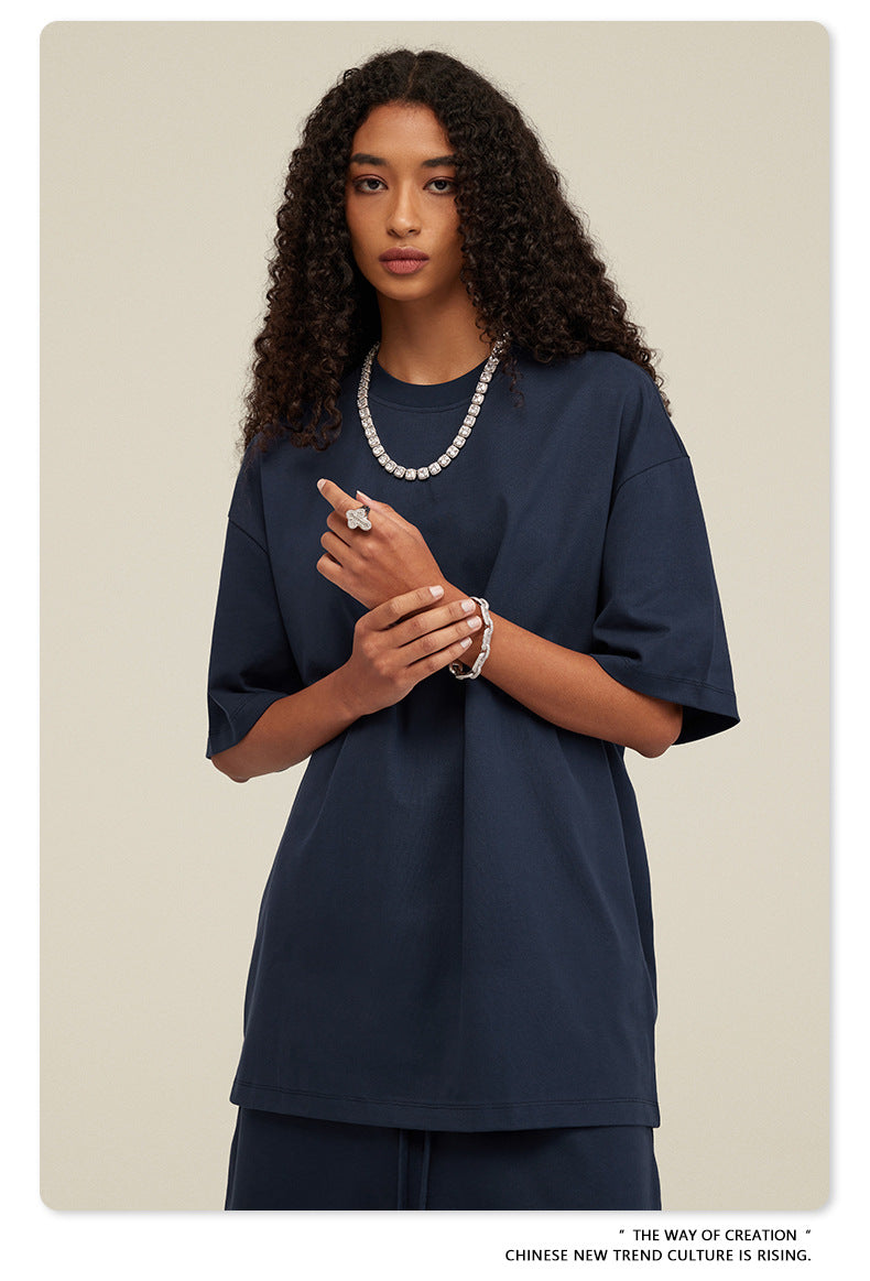 Yaviora Summer American Style Solid Color Loose T-Shirt