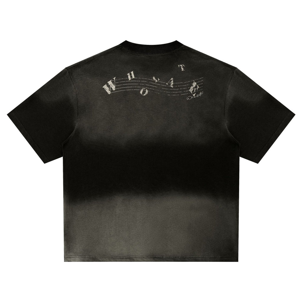 YAVIORA Vintage Music Instrument Gradient t shirt